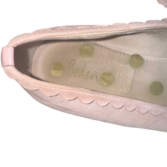 BODEN Olive Suede Ballerina Flats in Milkshake Pink EU Size 41 US Size 9.5 - Picture 13 of 16